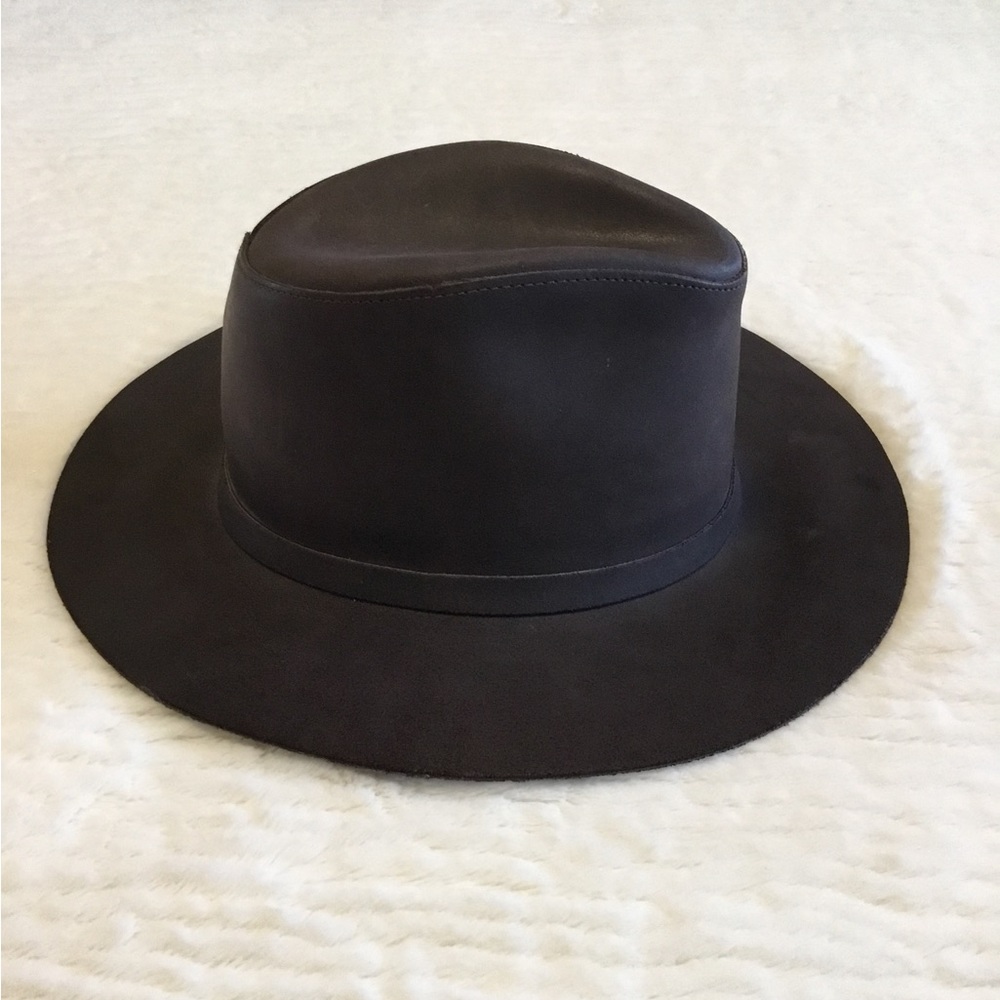 Henschel Co. Leather Brown Hat Sz.M - Picture 3 of 9